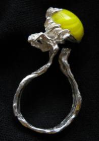 Anello in argento con murrina. Committente privato, 2011
