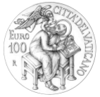 Disegno per il verso della Monetazione Aurea da 100€. Committente: Città del Vaticano, 2015.
