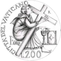 Disegno per moneta da 200 euro. Committente: Città del Vaticano, 2012.