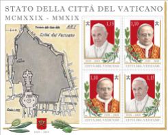 Disegni per francobolli e minifoglietto. Committente: Città del Vaticano, 2019.